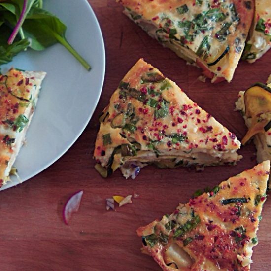 Receita de Omelete de Batata com Abobrinha e Cenoura